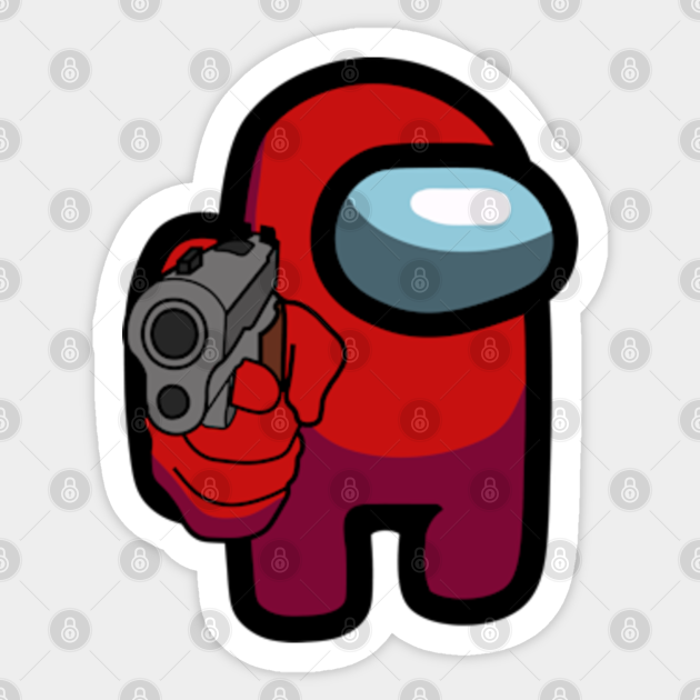 Among Us Red With Gun